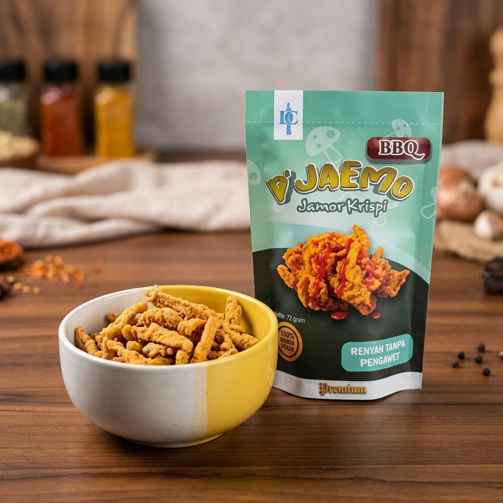 D'Jaemo Jamur Krispi BBQ 72 g